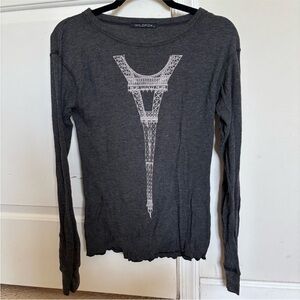 Wildfox Eiffel Tower Thermal Shirt